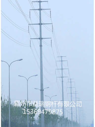 普洱市30米單回路直線鋼桿_耐張90度轉角鋼桿
