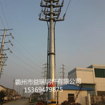 臨滄市單回路90度轉角鋼桿_直線鋼桿_益瑞鋼桿