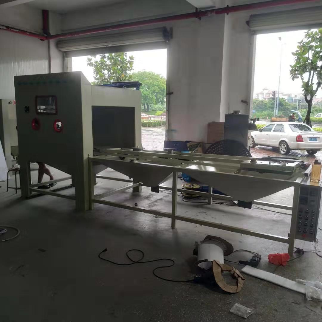 山西模具廠家表面噴砂粗糙度調整_重型單轉盤自動噴砂機